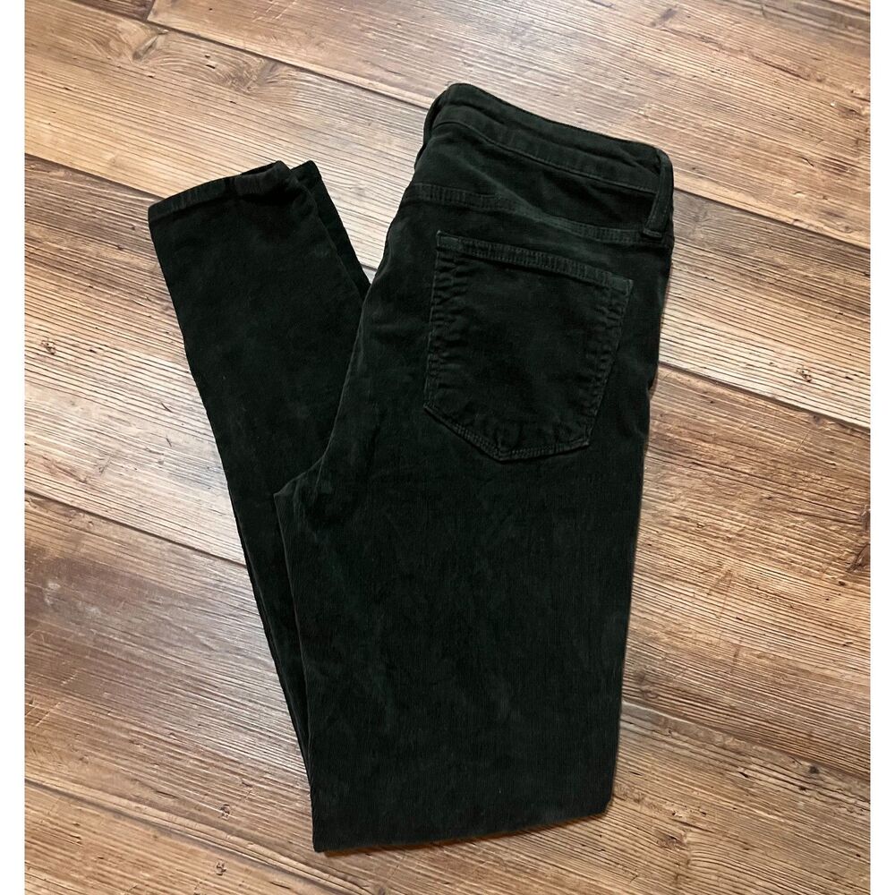 JUST BLACK Corduroy Jeans 10" Rise DARK GREEN 30 X 28